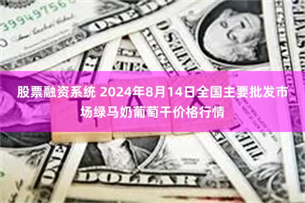 股票融资系统 2024年8月14日全国主要批发市场绿马奶葡萄干价格行情