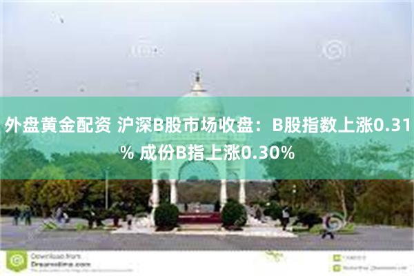 外盘黄金配资 沪深B股市场收盘：B股指数上涨0.31% 成份B指上涨0.30%