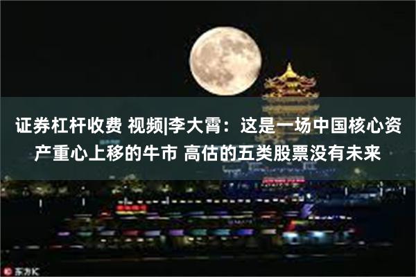 证券杠杆收费 视频|李大霄：这是一场中国核心资产重心上移的牛市 高估的五类股票没有未来