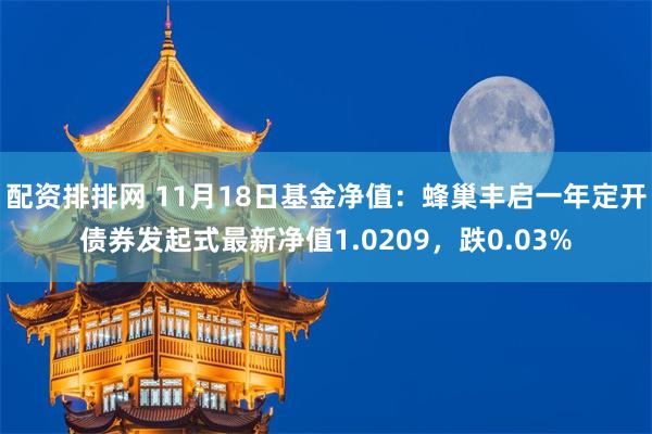 配资排排网 11月18日基金净值：蜂巢丰启一年定开债券发起式最新净值1.0209，跌0.03%